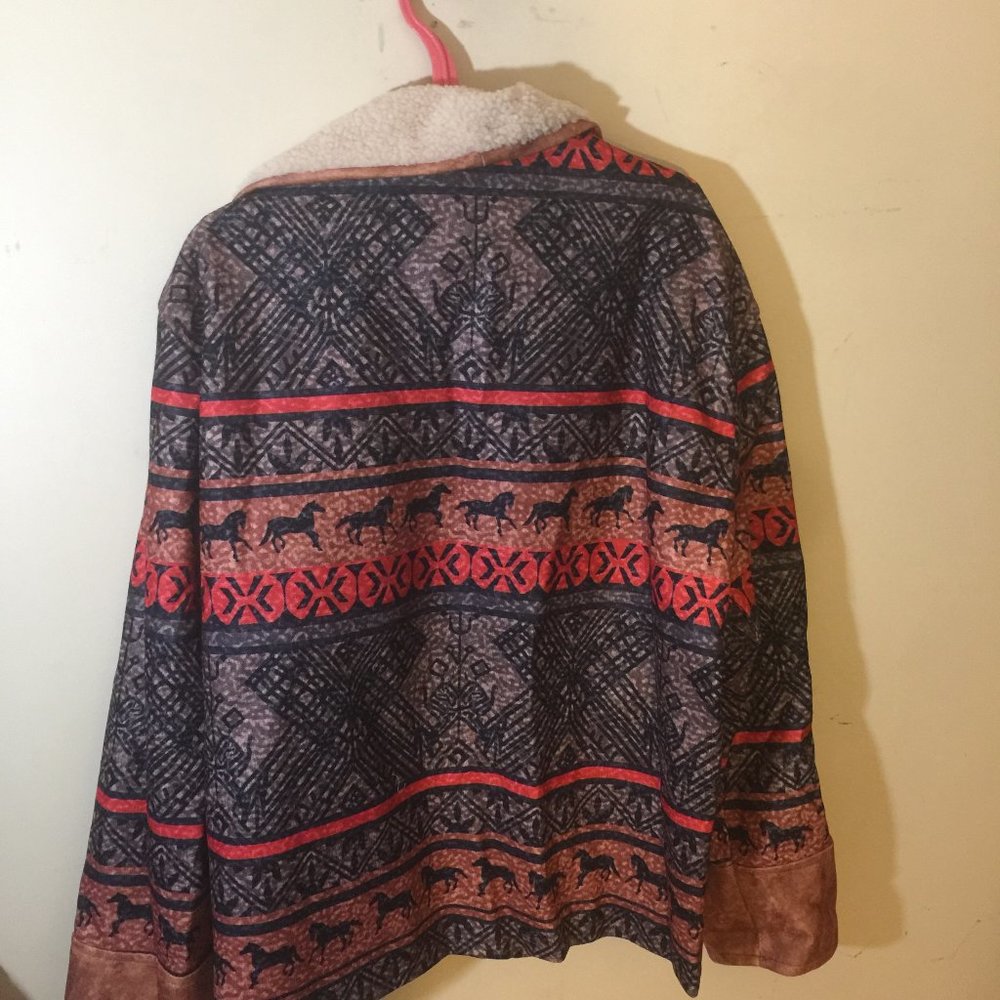 Three amazing sweater with beautiful bright colors in Native American patterns.